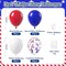 60-Piece Red, White & Blue Balloon Set – 12-Inch Latex & Confetti Balloons with Ribbons and Glue Dots for Independence Day, Patriotic & Birthday Party Decorations